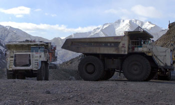 Самосвалы TEREX доставляют уголь из высокогорья